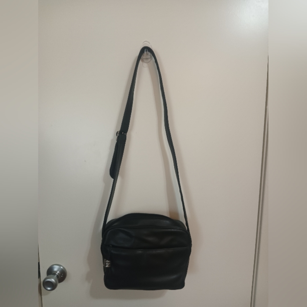 Sereta Classic Black Women's Crossbody Bag - Genuine Leather